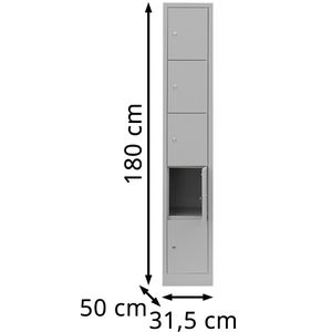 Produktbild für Schließfachschrank Lüllmann 520510, lichtgrau