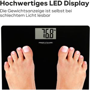 Produktbild für Personenwaage Proficare PC-PW 3122, schwarz