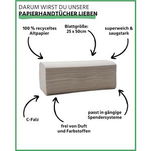 Produktbild für Papierhandtücher Oecolife Natural, 4901201, 1-lagig
