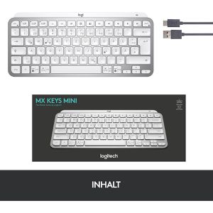 Produktbild für Tastatur Logitech MX Keys Mini Pale Gray