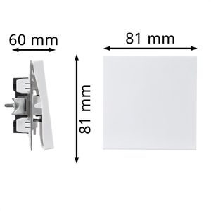 Produktbild für Lichtschalter McPower Shallow, weiß