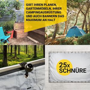 Produktbild für Planenspanner PRETEX SC-285, schwarz, 25 Stück