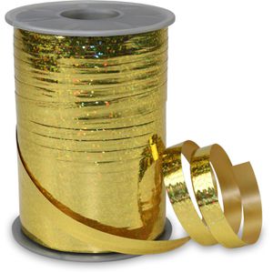Produktbild für Geschenkband Präsent Holly Holographic, gold
