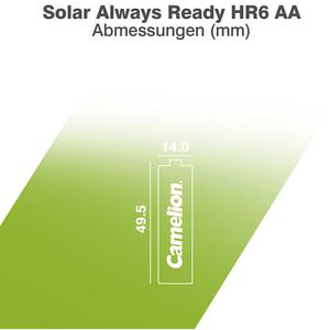 Produktbild für Akku Camelion AlwaysReady Solar, 1,2 V, 600 mAh
