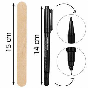 Produktbild für Pflanzenschilder OwnGrown Stecketiketten-Set, braun, Holz