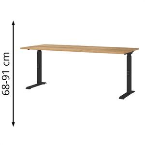Produktbild für Schreibtisch Germania Mailand, 7912-593, eiche / schwarz