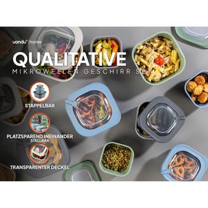 Produktbild für Mikrowellengeschirr uandu anthrazit gestreift, aus Kunststoff
