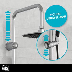 Produktbild für Duschsystem EISL DUSCHTRAUM, verchromt / schwarz