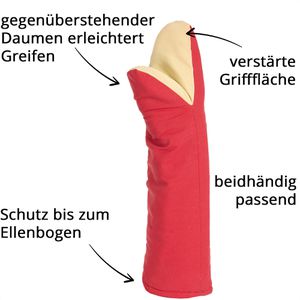 Produktbild für Ofenhandschuh Franz-Mensch Ovenstar, rot