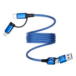 Produktbild für Ladekabel smrter Magneto Ultra 4in1, blau, 1m
