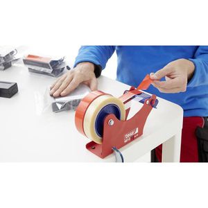 Produktbild für Klebebandabroller Tesa 6012, rot / blau