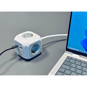 Produktbild für Steckdosenwürfel Brennenstuhl ALEA-Power, weiß / grau