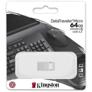 Produktbild für USB-Stick Kingston DataTraveler Micro, 64 GB
