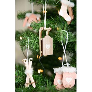 Produktbild für Weihnachtsbaumschmuck Heitmann-Deco 1008721, apricot, 7-10 cm