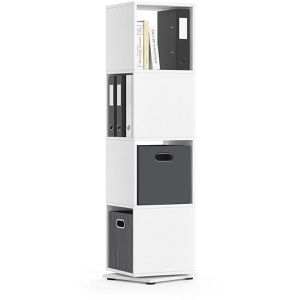 Produktbild für Bücherregal Vicco 70302, weiß, mit 2 Faltboxen
