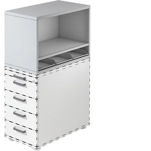 Aufsatzschrank Hammerbacher SCA1, lichtgrau