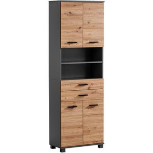 Badschrank Schildmeyer Palermo 701947, 4 Füße, eiche/anthrazit