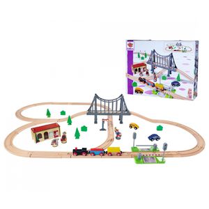 Produktbild für Spielzeugeisenbahn Eichhorn Bahnset mit Brücke