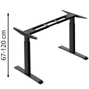 Schreibtischgestell LMG FYED-2-SW, schwarz, 4 Memoryspeicher
