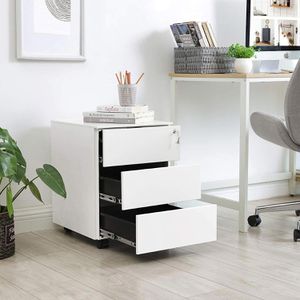 Produktbild für Rollcontainer Songmics OFC63WT, aus Metall, weiß