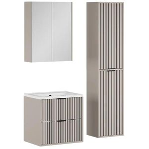 Badmöbel-Set Vicco Ruford, cashmere, 3-teilig