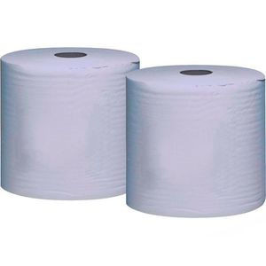 Putztuchrolle Papernet 412058, aus Zellstoff, blau