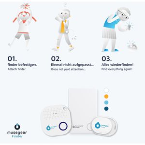Produktbild für Bluetooth-Tracker Musegear Finder 2, für iOS &amp; Android