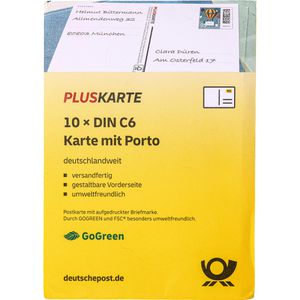 Produktbild für Postkarten DeutschePost Pluskarte, 114 x 162mm (C6)
