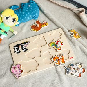 Produktbild für Motorikspielzeug Goki 57873, Bauernhof VII