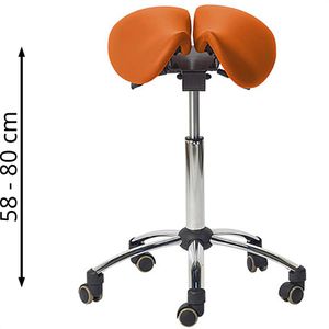 Produktbild für Drehhocker Teqler T135364OR, mit Sattelsitz