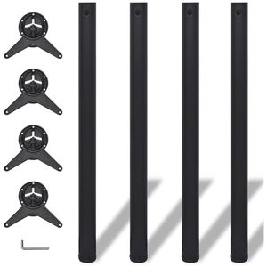 Produktbild für Tischbein vidaXL 242140, schwarz aus Metall