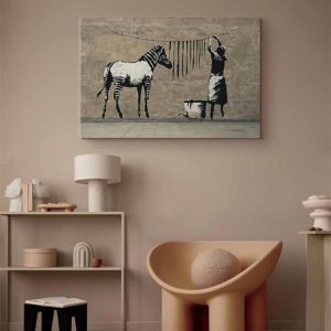 Produktbild für Wandbild Artgeist Washing Zebra