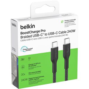 Produktbild für Ladekabel Belkin BoostCharge Pro, schwarz, 3m