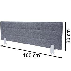 Produktbild für Tischtrennwand Mendler HWC-G76, grau