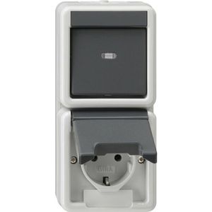 Steckdose Gira 417630, IP44, Aufputz