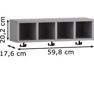 Produktbild für Badregal Schildmeyer Lugo 157368, aus Holz, platingrau