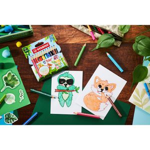 Produktbild für Buntstifte Stabilo Trio dick Animal Vibes, 205/12-05