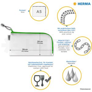 Produktbild für Reißverschlussbeutel Herma 20010, Universaltasche, A5