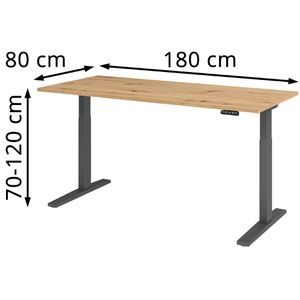 Produktbild für Schreibtisch Hammerbacher XMKA 19, asteiche / graphit