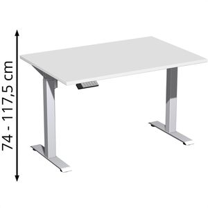 Schreibtisch Geramöbel Elevate Home, lichtgrau / silber