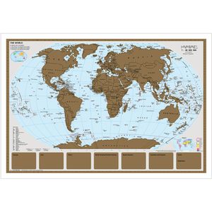 Produktbild für Weltkarte Stiefel Scratchmap The World, Englisch, rahmenlos