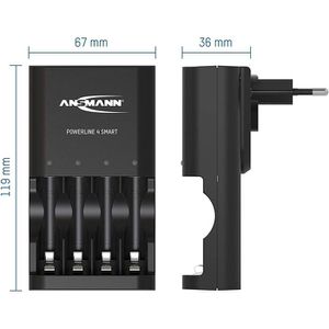 Produktbild für Akku-Ladegerät Ansmann Powerline 4 Smart 1001-0049
