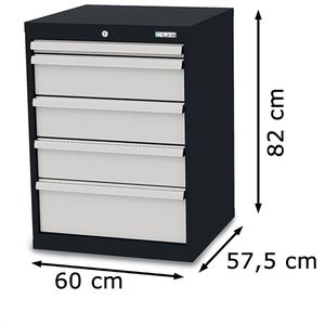 Produktbild für Schubladenschrank Simplaflex CL6H081031, Metall