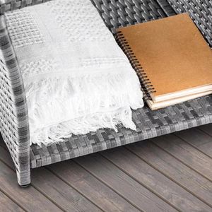 Produktbild für Beistelltisch CASARIA 109511, schwarz / grau, für Outdoor