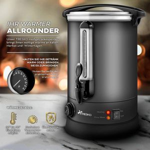 Produktbild für Heißwasserspender Tresko 1385-016, einstellbar 30°C - 110°C