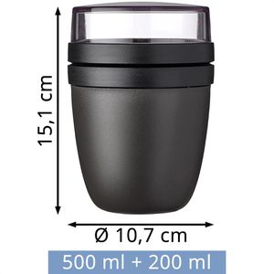 Produktbild für Müslibecher Mepal Lunchpot Ellipse Nordic black