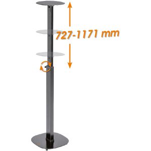 Produktbild für Lautsprecherständer myWall HS23L, schwarz, aus Metall, 2 Stück