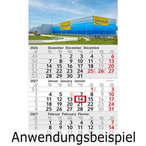 Produktbild für 3-Monatskalender Böttcher-AG Budget, mit Werbedruck
