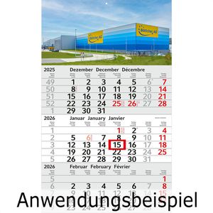 Produktbild für 3-Monatskalender Böttcher-AG Jahr 2026, mit Werbedruck