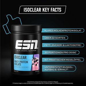 Produktbild für Proteinpulver ESN ISOCLEAR Whey Isolate, 908g